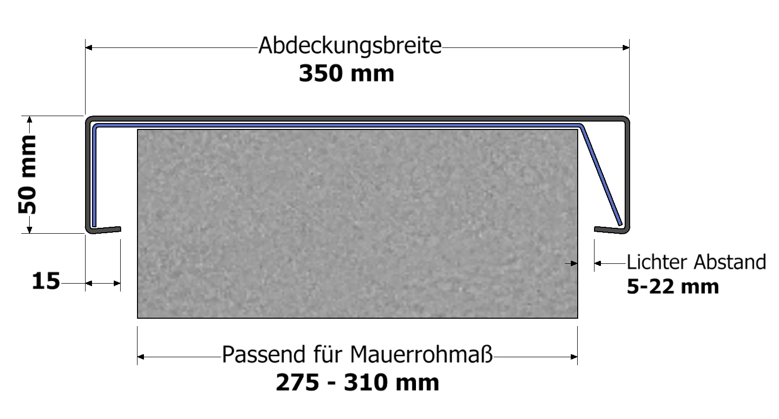 Mauerbreite 275 - 310 mm XXL