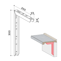 Fensterbank-Konsole 2 (300×250mm)